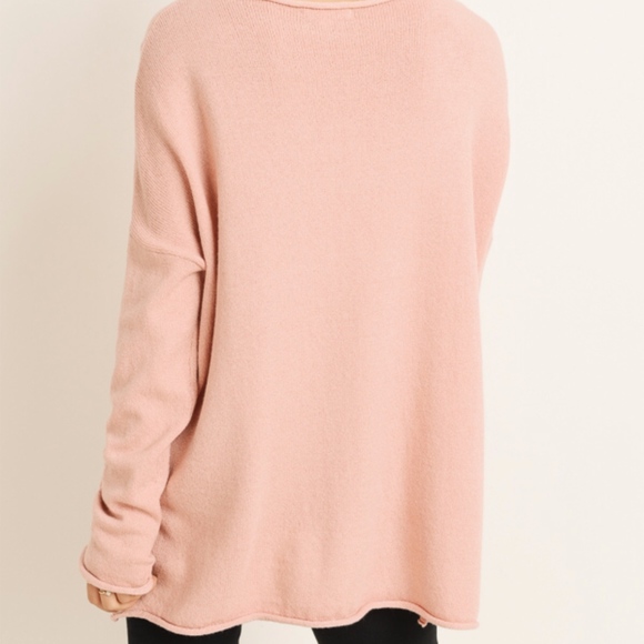 Cozy hello beautiful Graphic Sweater Pink - Picture 4 of 6